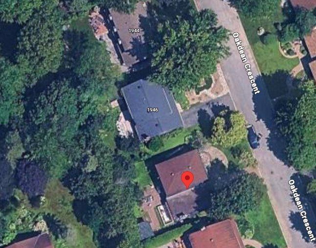 Aerial View — The Lot on the Crescent — 1948 Oakdean Crescent, Ottawa
