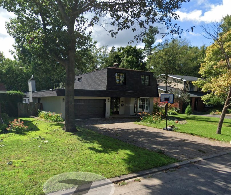 Street View — From Oakdean Crescent — 1948 Oakdean Crescent, Ottawa